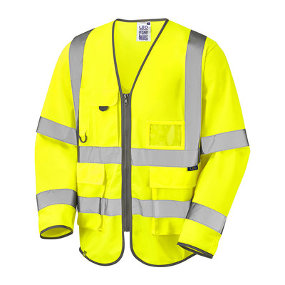 Leo Wrafton Hi-Vis Long Sleeve Yellow Superior Waistcoat