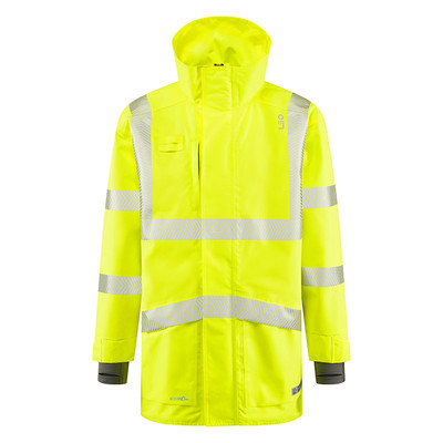 Leo Clovelly 15K Waterproof Breathable Hi-Vis Yellow Anorak