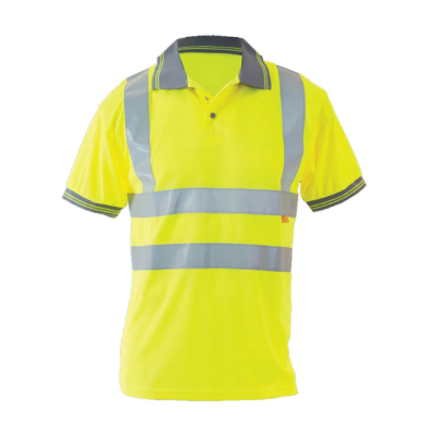 Hi-Vis Short Sleeve Yellow Polo Shirt - S