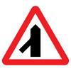 Jazz Triangle Sign Plate 300mm Centres - Traffic Merges From The Left - 750mm