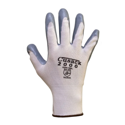 Cusack Nitrile Coated Palm Safety Gloves - Medium / Size 8