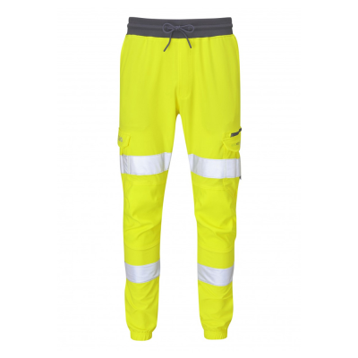 Leo Hawkridge Hi-Vis Yellow Jog Trousers - S