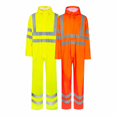 Lyngsoe FR-LR57 FR AS Waterproof Hi-Vis Coverall - Yellow / S