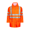 Lyngsoe FR-LR55 FR AS Waterproof Hi-Vis Rain Jacket - Orange / S