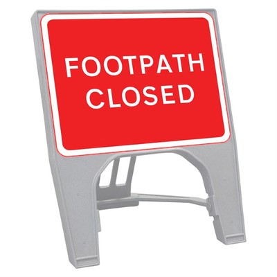 Q-Sign Face Only - Footpath Closed - 600 x 450mm