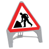 Q-Sign Triangle Face Only - Man At Work - 750mm
