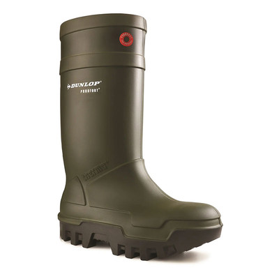 Dunlop Purofort Thermo+ Safety Wellingtons - Green / Size 11