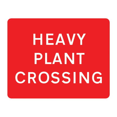 Jazz Sign Plate - Heavy Plant Crossing - 1050 x 750 x 2mm