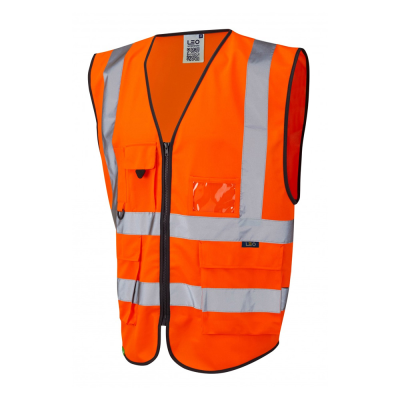 Leo Lynton Rail Hi-Vis Orange Superior Waistcoat - 2XL