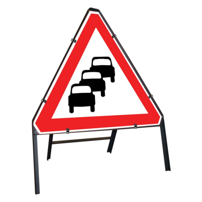 Jazz Triangle Sign Complete Clipped - Queueing Traffic - 750mm