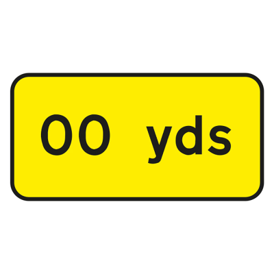 Jazz Supplement Plate 300mm Centres - 00yds Black on Yellow - 860 x 360mm