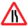 Jazz Triangle Sign Plate 300mm Centres - Road Narrows O/Side - 750mm