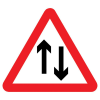 Jazz Triangle Sign Plate - Two Way Traffic - 600 x 2mm