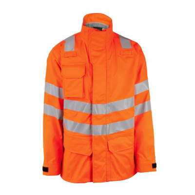 ProGARM 9140 Rail FR AS Arc Waterproof Breathable Hi-Vis Orange Jacket - S
