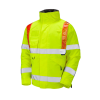 Leo Portmore 4K Waterproof Hi-Vis Red Braced Yellow Bomber Jacket - 6XL