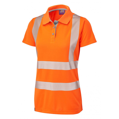 Leo Pippacott Women's Hi-Vis Coolviz Plus Polo Shirt - Orange