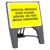 Q-Sign Complete - Special Black on Yellow - 600 x 450mm