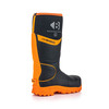 Buckbootz BBZ8000 Neoprene Rubber Safety Wellingtons - Black/Orange - Size 7