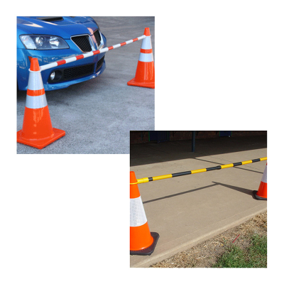 Extendible Cone Bar Red / White - 2.2 Metres