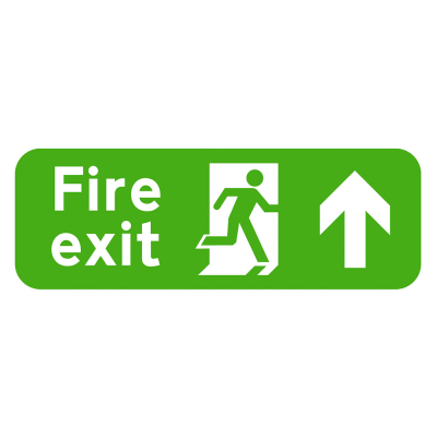 Photoluminescent Fire Exit Up Sign - 600 x 200mm