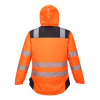 Portwest T400 Waterproof Rail Hi-Vis Orange/Black Jacket - L