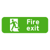 Fire Exit Photoluminescent Sign - 600 x 200 x 1mm