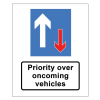 Jazz Sign Plate - Priority Over Oncoming Vehicles - 800 x 900 x 2mm