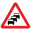 Jazz Triangle Sign Plate 300mm Centres - Queuing Traffic - 750mm