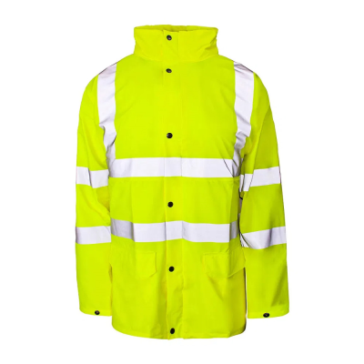 Super-Dri Waterproof Breathable Hi-Vis Yellow Rain Jacket - S