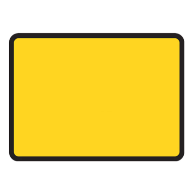Jazz Sign Plate 300mm Centres - Special Black on Yellow - 1050 x 750mm