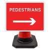 Hangman Sign Plate - Pedestrian Arrow Right - 600 x 450mm