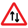 Jazz Triangle Sign Plate 300mm Centres - Two Way Traffic - 750mm