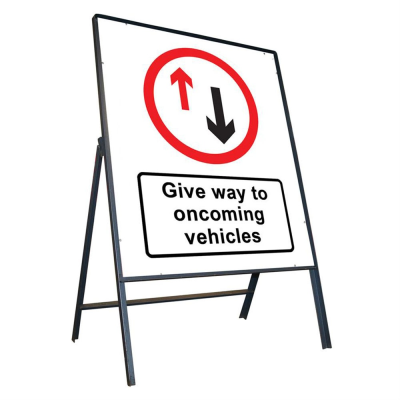 Jazz Sign Complete Riveted - Give Way To Oncoming Vehicles - 800 x 900mm