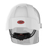 JSP EVO VISTAshield Vented Safety Helmet with Integrated Face Shield - White Helmet / Smoke Shield