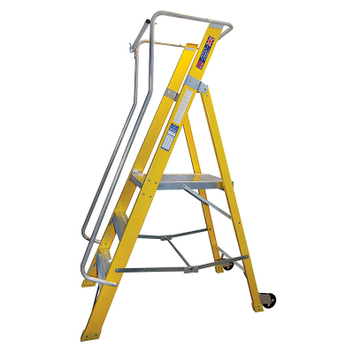 Superglas All Round Platform Steps - 3 Treads - 1.87 Metres