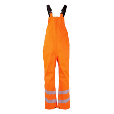 ProGARM 9144 Rail FR AS Waterproof Breathable Hi-Vis Orange Dungarees - M