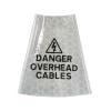 Danger Overhead Cables White Cone Sleeve - 750mm