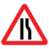 Jazz Triangle Sign Plate - Road Narrows O/Side - 600 x 2mm