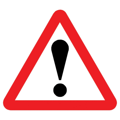 Jazz Triangle Sign Plate - Exclamation Mark - 1200 x 2mm