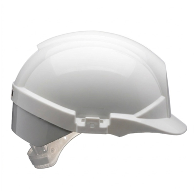 Centurion Reflex Vented Slip Ratchet Safety Helmet - White / Silver