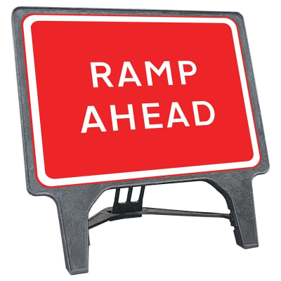 Q-Sign Complete - Ramp Ahead - 1050 x 750mm