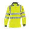 Hi-Vis Long Sleeve Yellow Polo Shirt - S