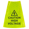 Caution High Voltage Yellow Cone Sleeve - 750mm