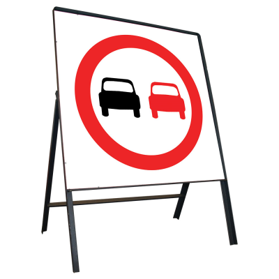 Jazz Square Sign Complete Clipped - No Overtaking - 750mm