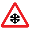 Jazz Triangle Sign Plate 300mm Centres - Risk Of Ice - 750mm