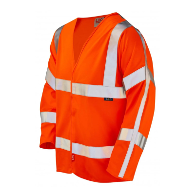Leo Parkham Rail FR Hi-Vis Long Sleeve Orange Waistcoat - S