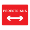 Jazz Sign Plate - Pedestrians Arrow Reversible - 600 x 450 x 2mm