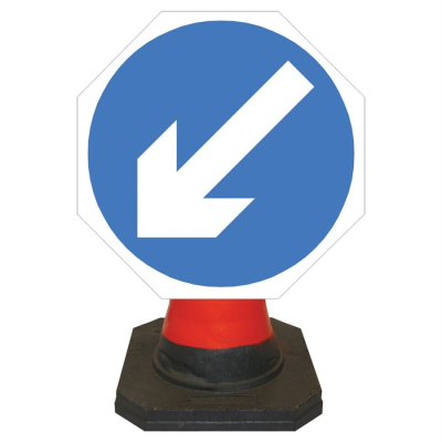 Hangman Circle Sign Plate - Keep Left - 750mm