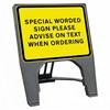 Q-Sign Complete - Special Black on Yellow - 600 x 450mm