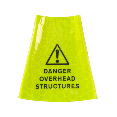Danger Overhead Structure Yellow Cone Sleeve - 1 Metre
